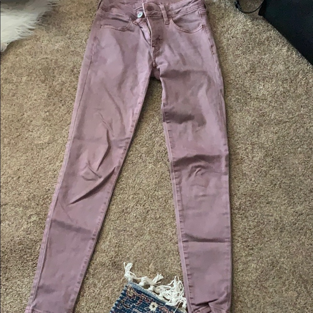 pink american eagle jeans